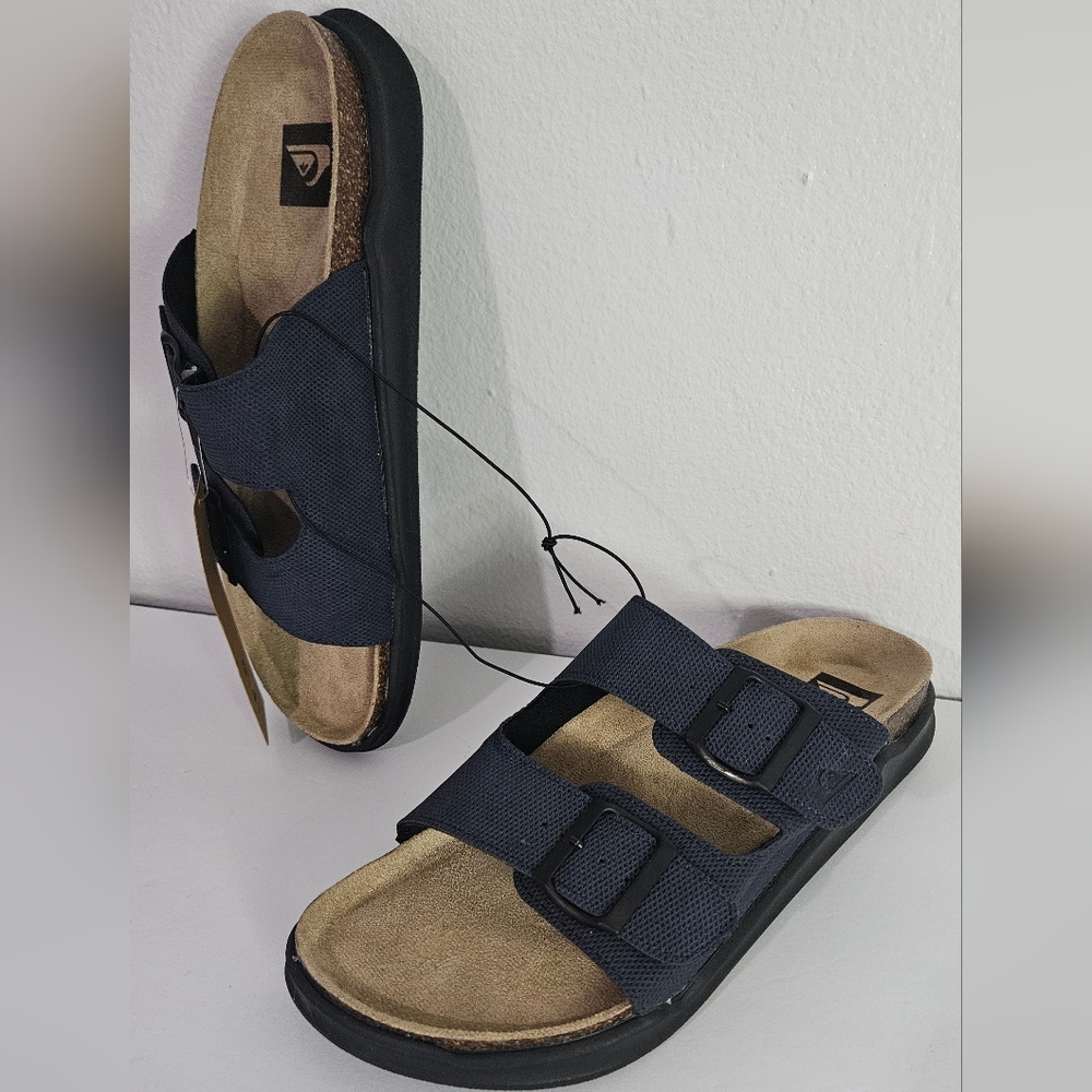 quicksilver Embark Deck Double Strap Sandals  Men's Size 7 blue comfy